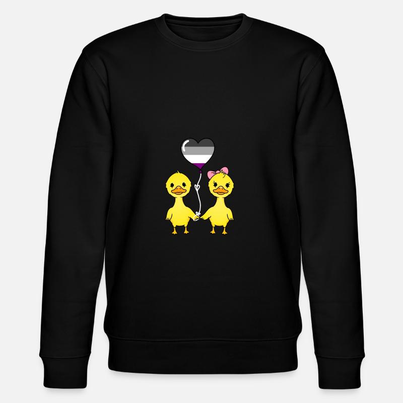 Entenpärchen Ace Pride - Stanley/Stella Unisex Bio-Sweatshirt CHANGER  - Schwarz