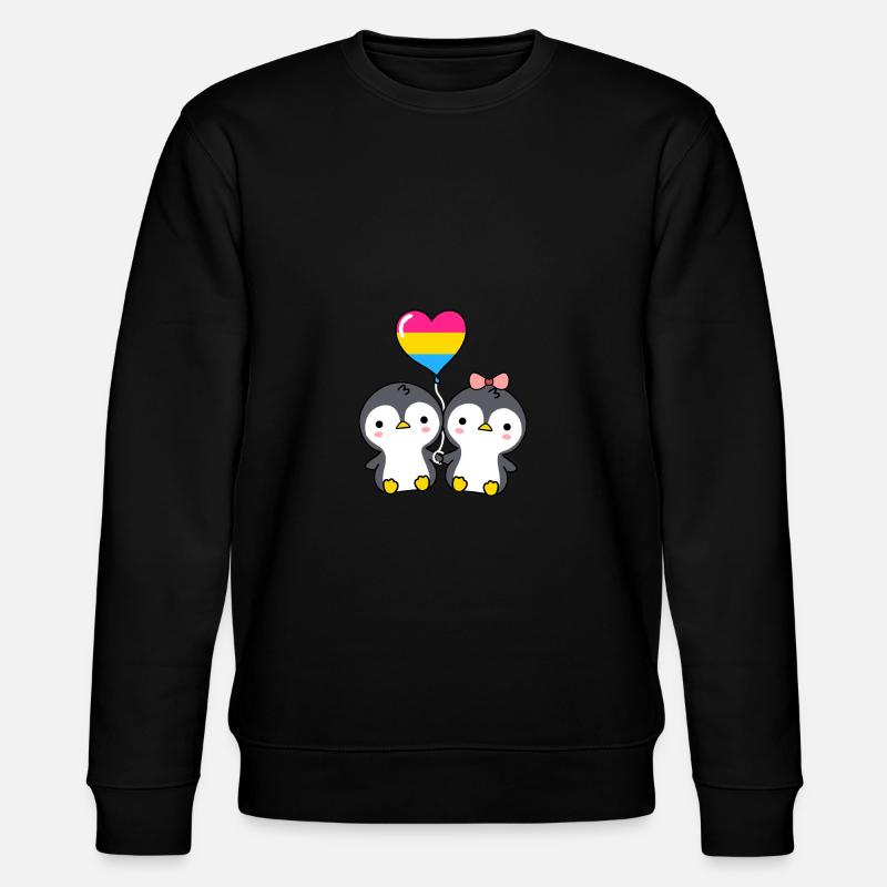 Pinguin-Paar Pan Pride - Stanley/Stella Unisex Bio-Sweatshirt CHANGER  - Schwarz