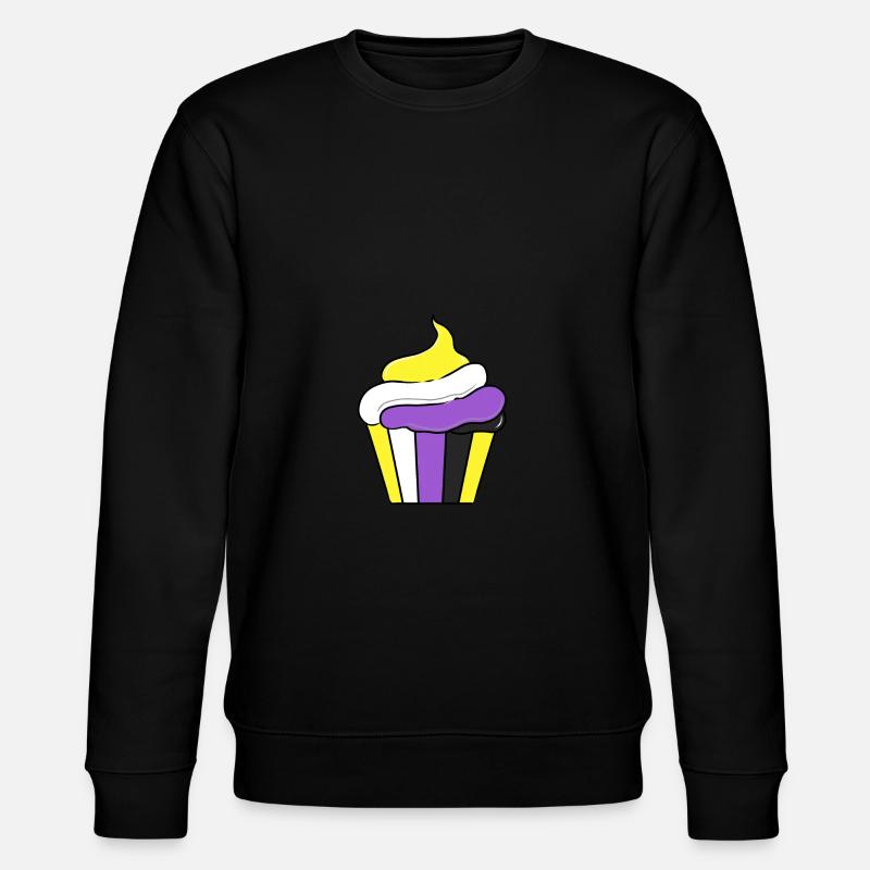 Nonbinary Cupcake Nonbinary Pride - Stanley/Stella CHANGER Unisex Organic Sweatshirt - black