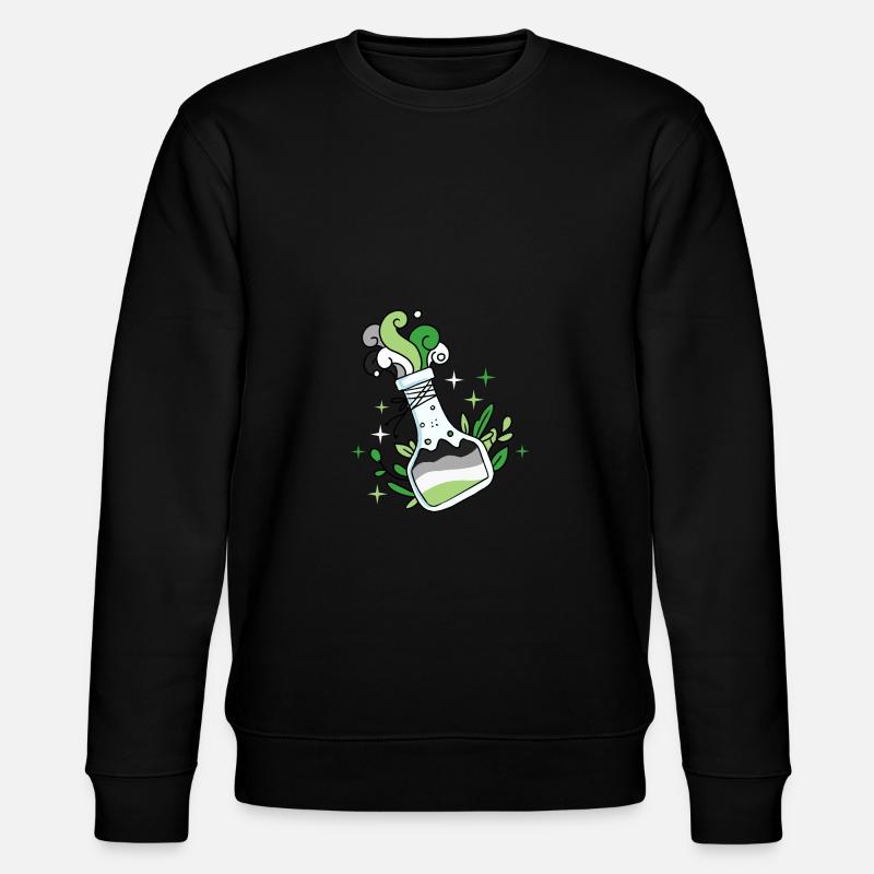 Aromatic potion Aromantic Pride - Stanley/Stella CHANGER Unisex Organic Sweatshirt - black