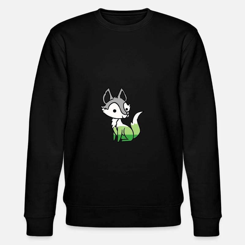 Aromantic Pride Fuchs - Stanley/Stella Unisex Bio-Sweatshirt CHANGER  - Schwarz