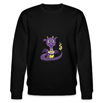 Nonbinary Pride Dragon Nonbinary - Stanley/Stella CHANGER Unisex Organic Sweatshirt - black - Front - Nik (191cm) & Marisol (170cm)