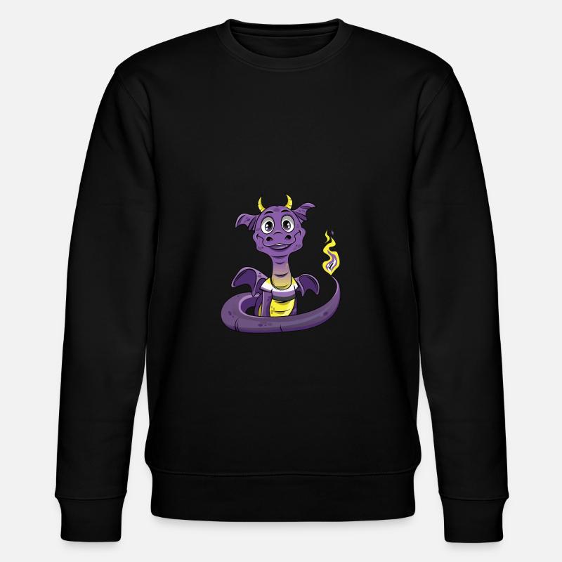 Nonbinary Pride Drache Nonbinary - Stanley/Stella Unisex Bio-Sweatshirt CHANGER  - Schwarz