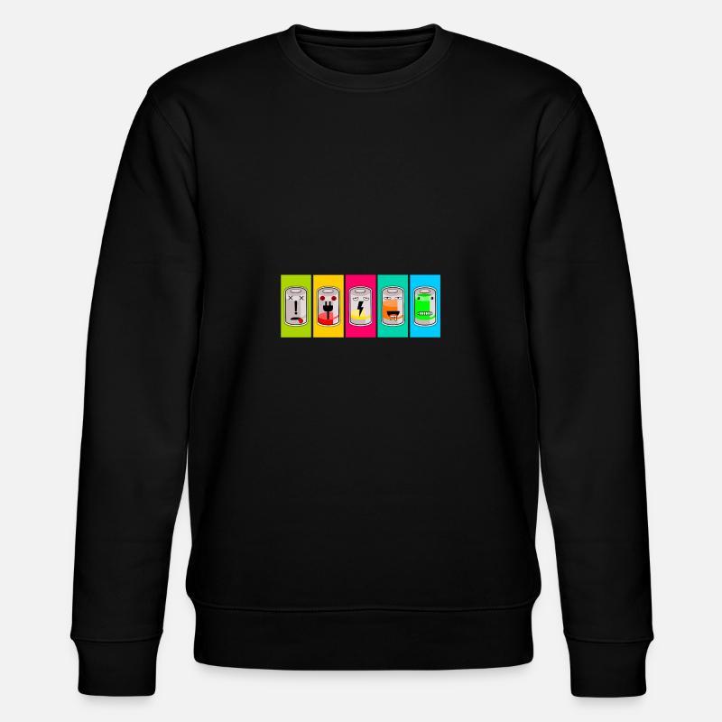 recharger les batteries - Sweat bio CHANGER Stanley/Stella Unisexe - noir