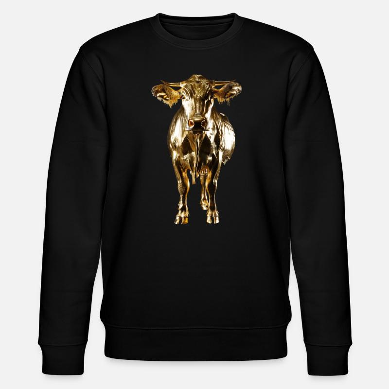 Kuh - Stanley/Stella Unisex Bio-Sweatshirt CHANGER  - Schwarz