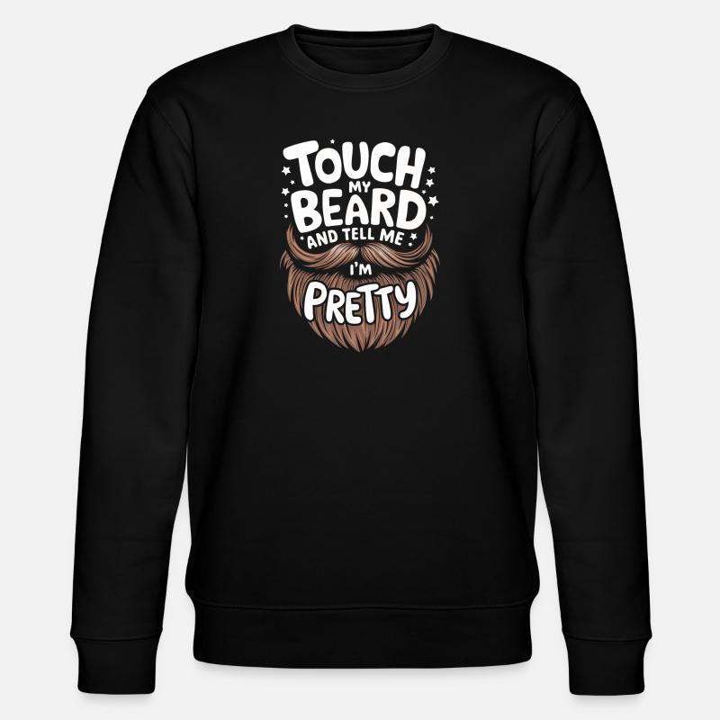 Beard Mustache Bearded Men - Stanley/Stella CHANGER Unisex Organic Sweatshirt - black