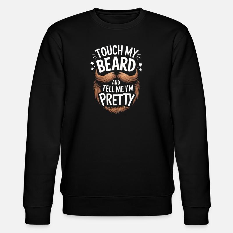 Beard Mustache Bearded Men - Stanley/Stella CHANGER Unisex Organic Sweatshirt - black