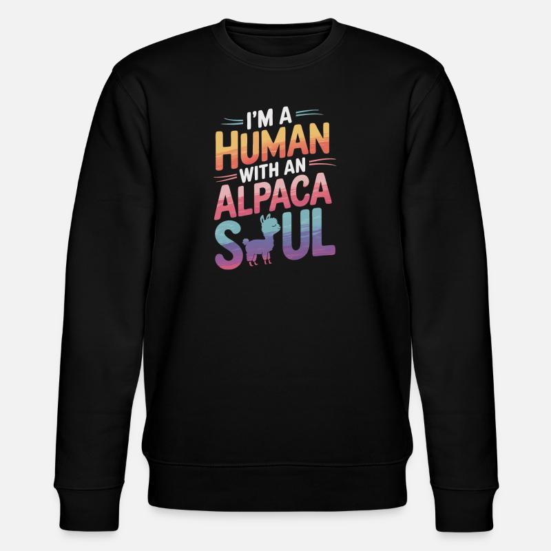 Alpaka Llama - Stanley/Stella Unisex Bio-Sweatshirt CHANGER - Schwarz