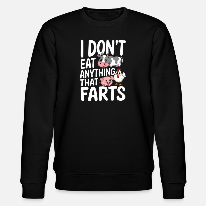 Vegetarisch Vegan Veggie Vegetarier - Stanley/Stella Unisex Bio-Sweatshirt CHANGER  - Schwarz
