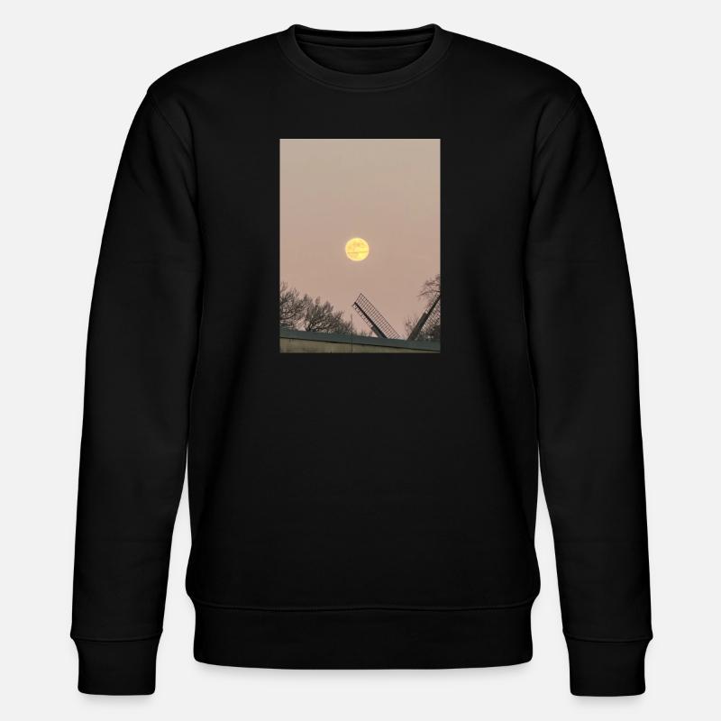 Roter Mond - Stanley/Stella Unisex Bio-Sweatshirt CHANGER  - Schwarz