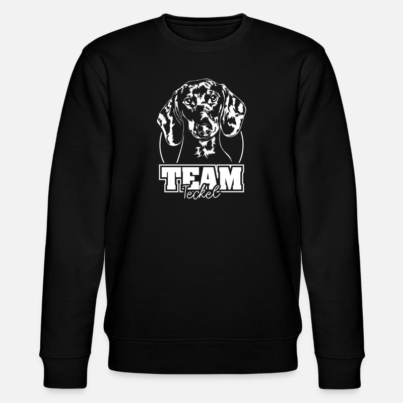 TEAM Teckel Hund Hunde Wilsigns - Stanley/Stella Unisex Bio-Sweatshirt CHANGER  - Schwarz