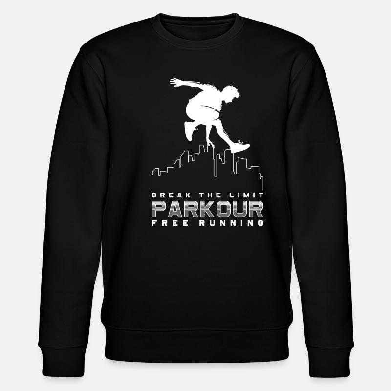 Freerunning Running Obstacle Traceur - Stanley/Stella CHANGER Unisex Organic Sweatshirt - black