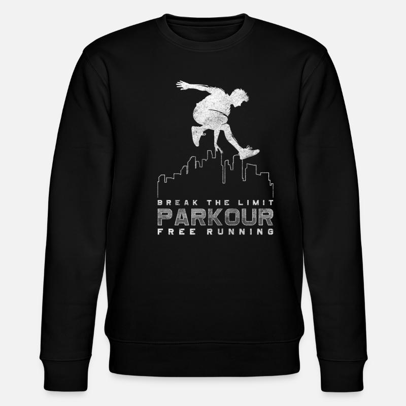 Saut de parkour - Sweat bio CHANGER Stanley/Stella Unisexe - noir
