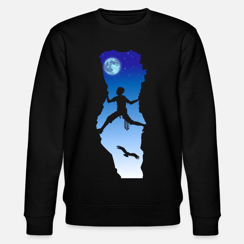 Night Climbing - Stanley/Stella CHANGER Unisex Organic Sweatshirt - black