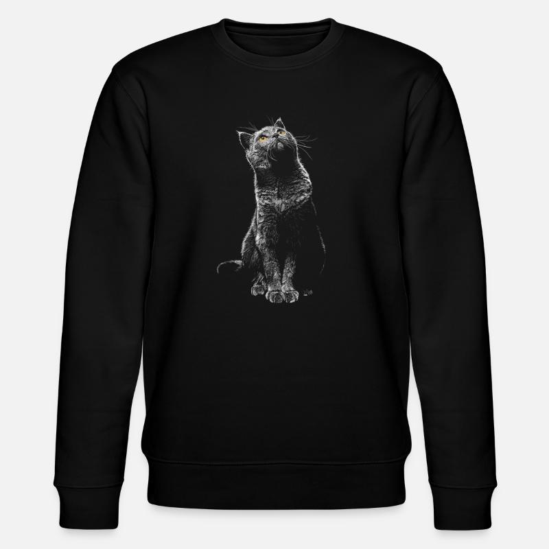 Katze - Stanley/Stella Unisex Bio-Sweatshirt CHANGER  - Schwarz