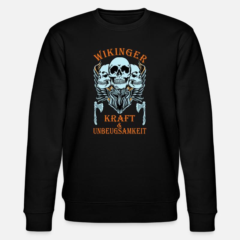 Wikinger Krieger, Krieger, Wikinger - Stanley/Stella Unisex Bio-Sweatshirt CHANGER  - Schwarz