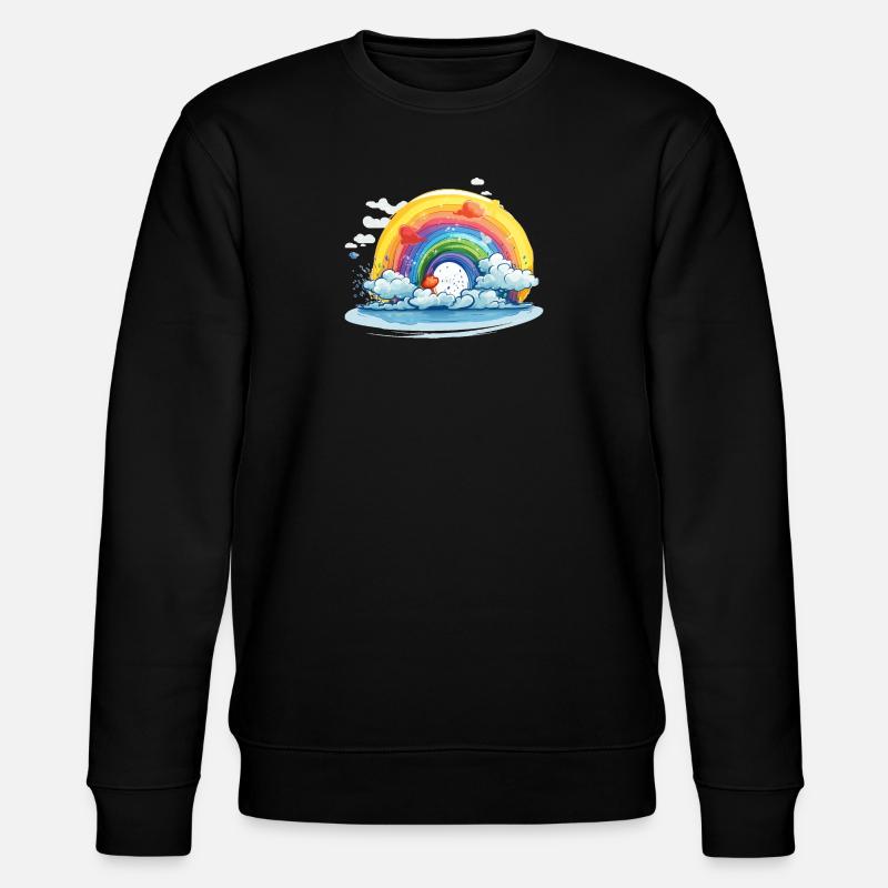 Rainbow Pride - Stanley/Stella CHANGER Unisex Organic Sweatshirt - black