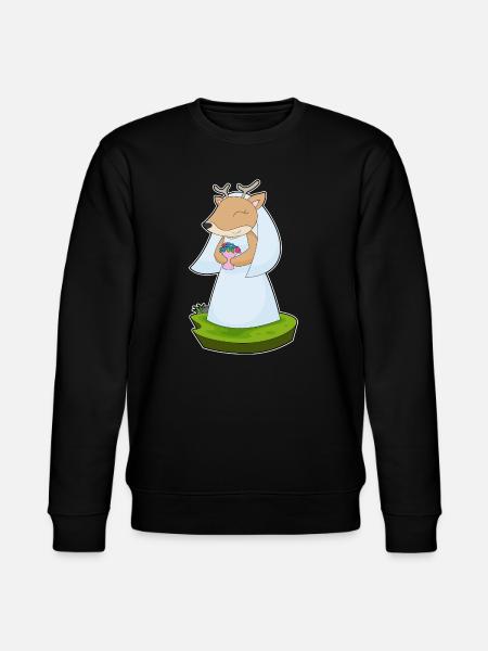 Deer Bride Bouquet Wedding - Stanley/Stella CHANGER Unisex Organic Sweatshirt - black