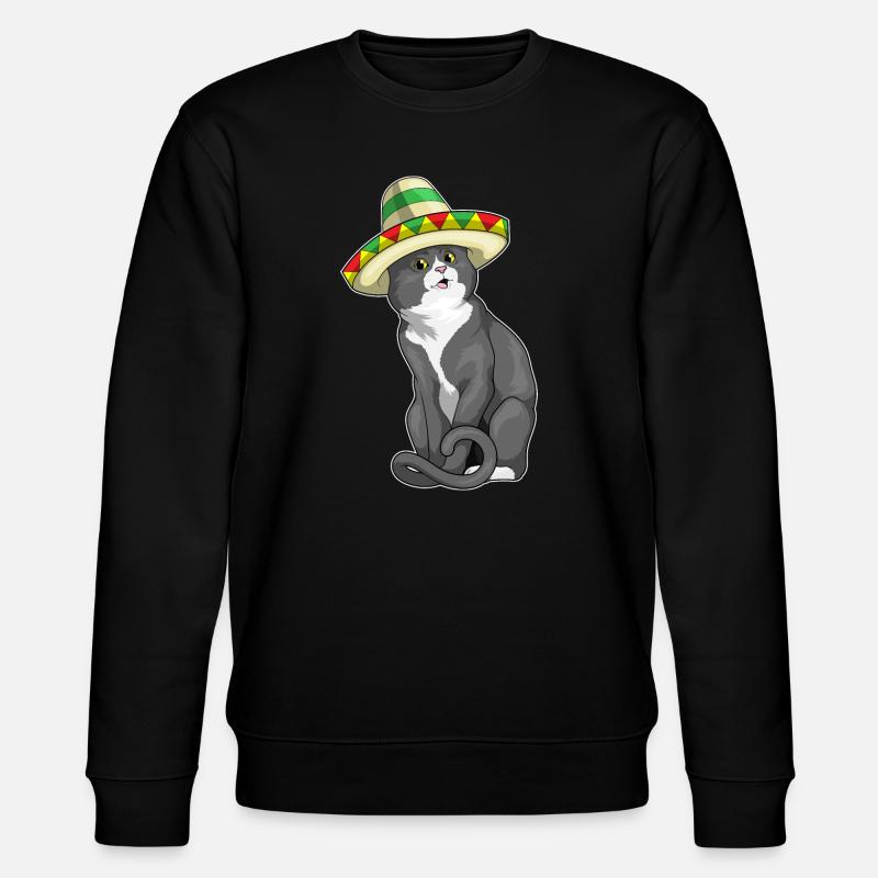 Chapeau mexicain chat - Sweat bio CHANGER Stanley/Stella Unisexe - noir
