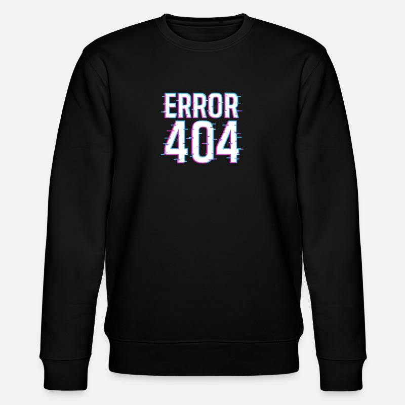 Neon Error 404 Lettering - Stanley/Stella CHANGER Unisex Organic Sweatshirt - black
