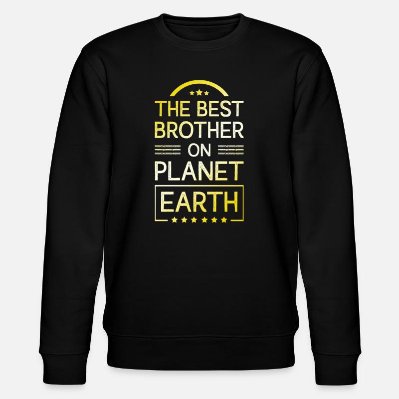 Bester Bruder Zitat - Stanley/Stella Unisex Bio-Sweatshirt CHANGER  - Schwarz