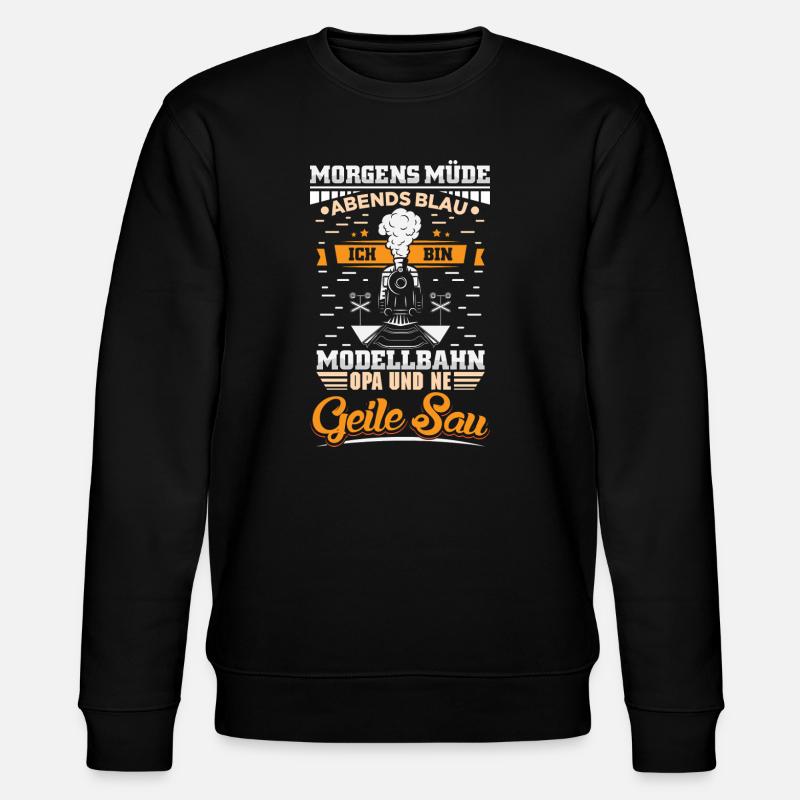 Model Railway Model Railway - Stanley/Stella CHANGER Unisex Organic Sweatshirt - black