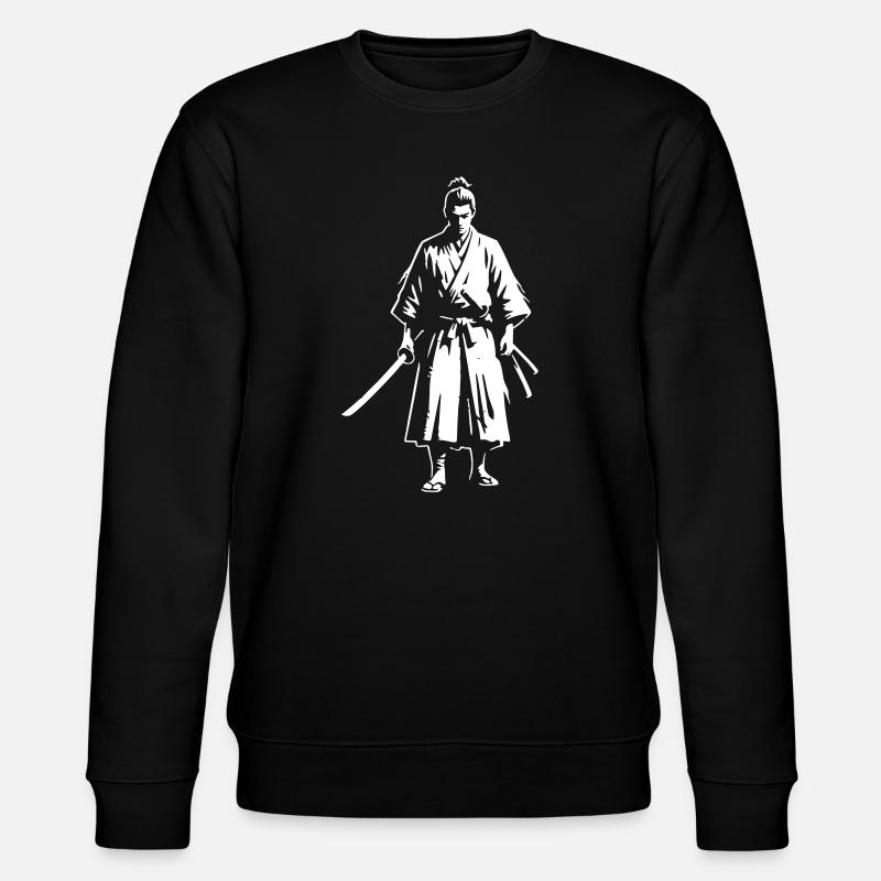 Samurai Zwei Schwerter Meister Vektor - Stanley/Stella Unisex Bio-Sweatshirt CHANGER - Schwarz