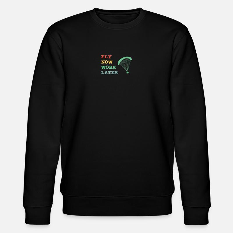 Fly now - work later - Stanley/Stella Unisex Bio-Sweatshirt CHANGER  - Schwarz
