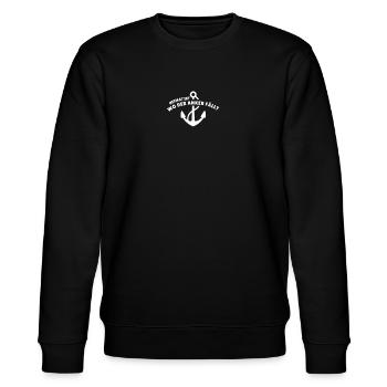 Heimat ist, wo der Anker fällt - Stanley/Stella Unisex Bio-Sweatshirt CHANGER  - Schwarz - Vorne - Nik (191cm) & Marisol (170cm)