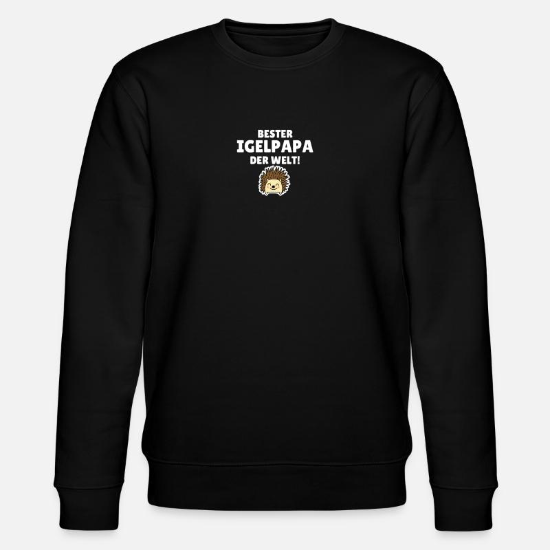 Bester Igelpapa der Welt! - Stanley/Stella Unisex Bio-Sweatshirt CHANGER  - Schwarz