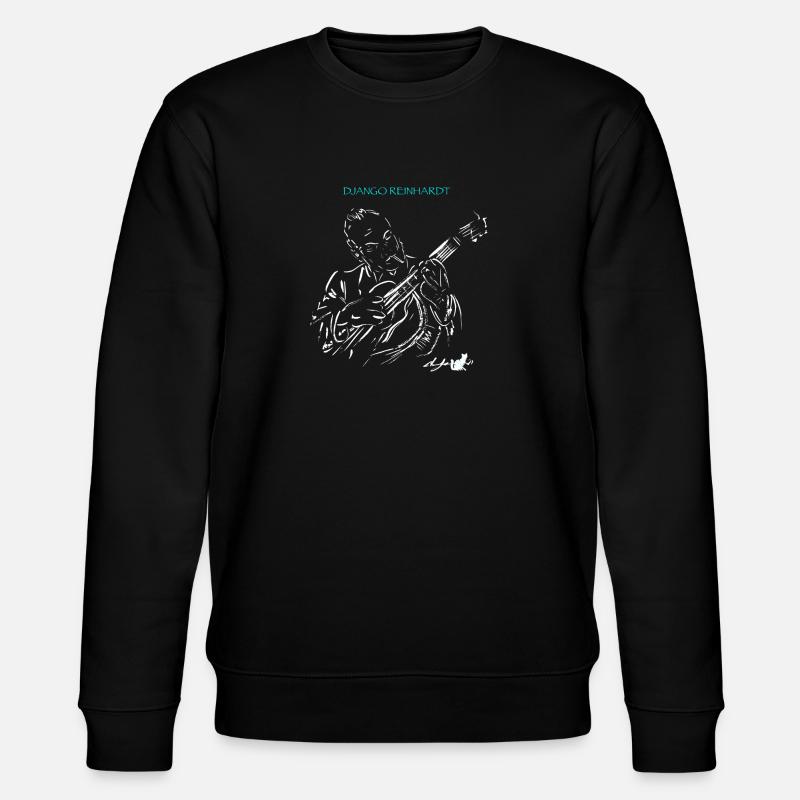 DJANGO REINHARDT JAZZ MANOUCHE - Stanley/Stella CHANGER Unisex Organic Sweatshirt - black