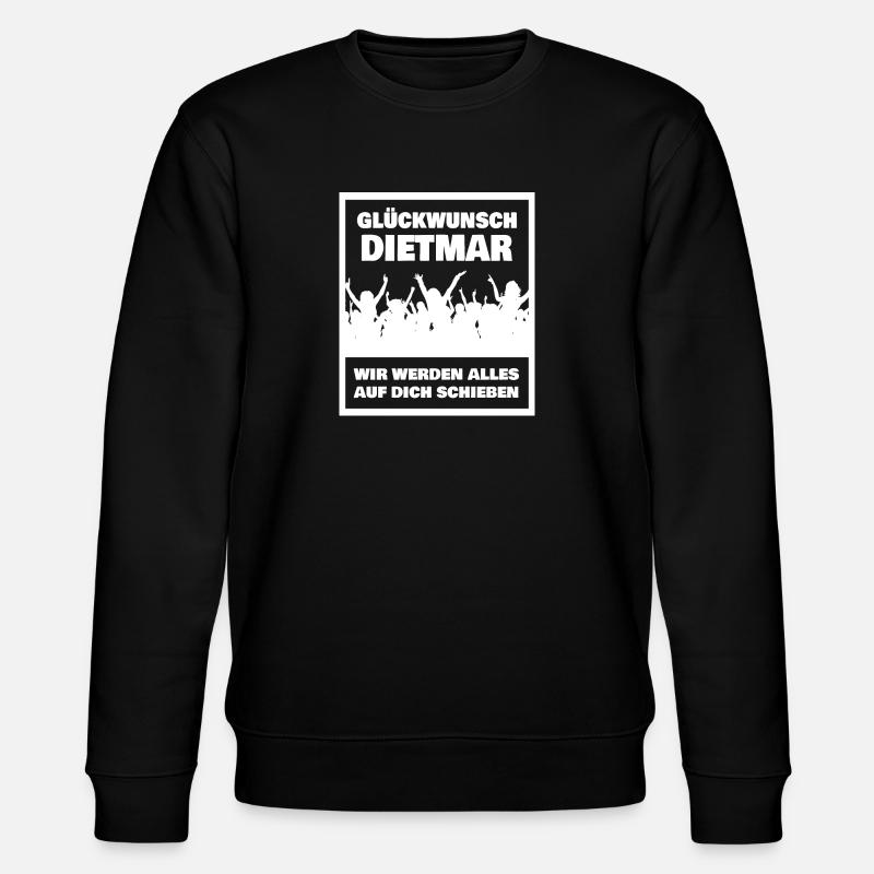 Geschenk für Dietmar - Stanley/Stella Unisex Bio-Sweatshirt CHANGER  - Schwarz