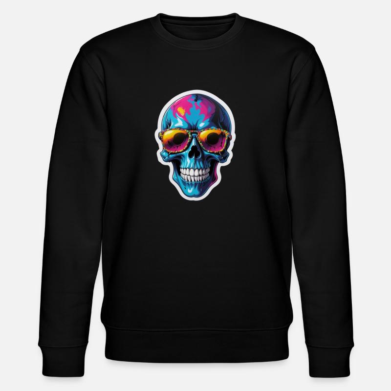 tête de mort - Sweat bio CHANGER Stanley/Stella Unisexe - noir