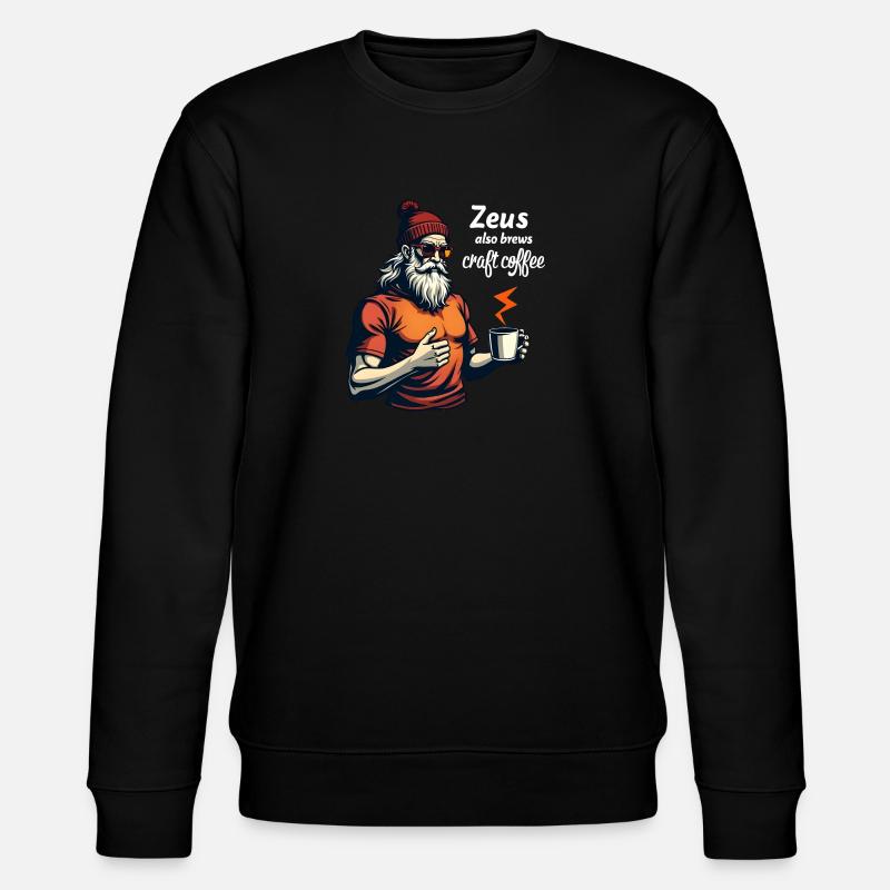 Zeus also brews craft coffee! - Stanley/Stella Unisex Bio-Sweatshirt CHANGER  - Schwarz