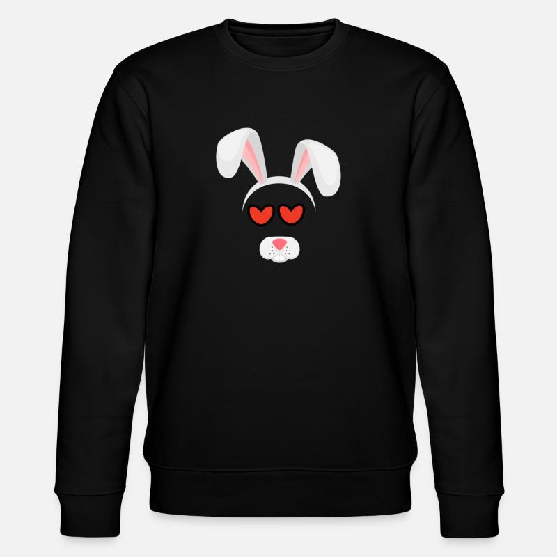 Love Hase - Stanley/Stella Unisex Bio-Sweatshirt CHANGER  - Schwarz
