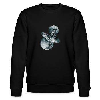 Dark Bird - Stanley/Stella Unisex Bio-Sweatshirt CHANGER  - Schwarz - Vorne - Nik (191cm) & Marisol (170cm)