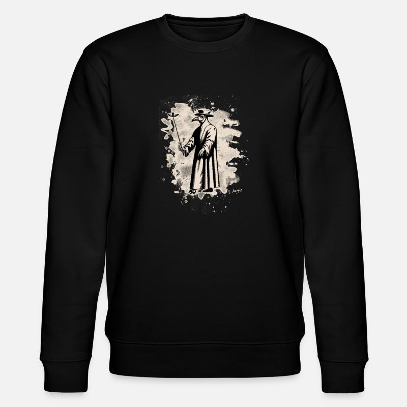 Dr. Schnabel – Pestarzt - bleached white - Stanley/Stella Unisex Bio-Sweatshirt CHANGER  - Schwarz