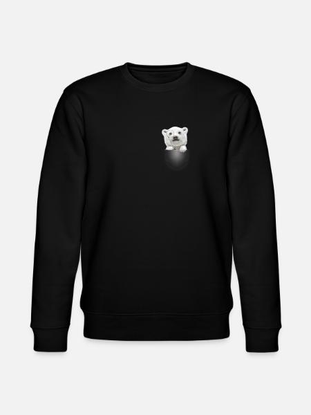 POCKET POLAR BEAR - Stanley/Stella CHANGER Unisex Organic Sweatshirt - black