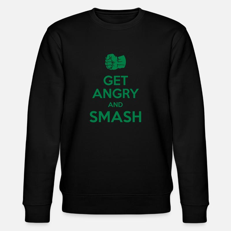 Get angry and smash - Stanley/Stella Unisex Bio-Sweatshirt CHANGER  - Schwarz