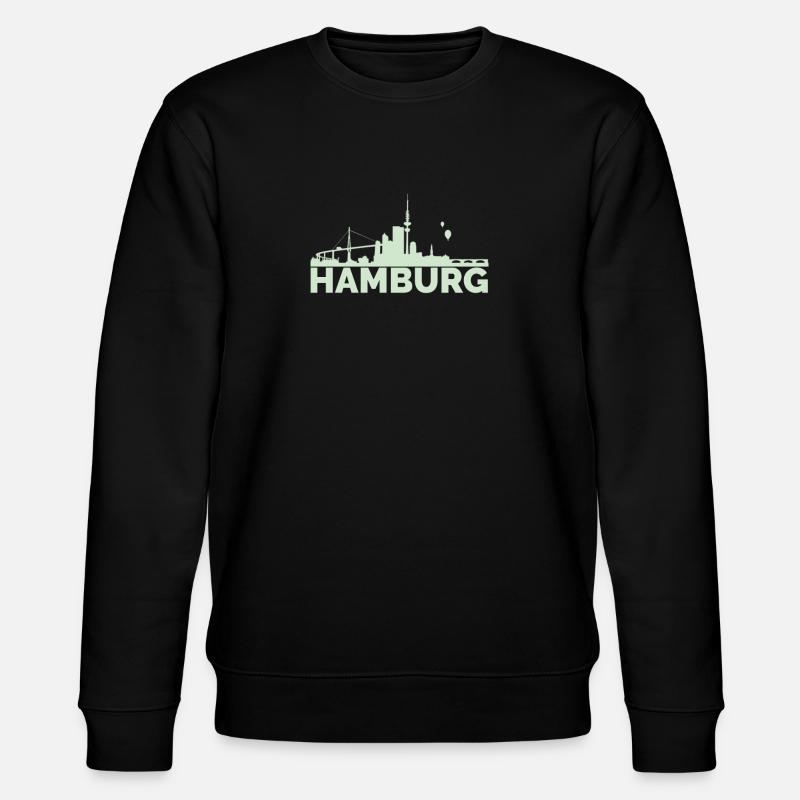 Hamburg - Stanley/Stella Unisex Bio-Sweatshirt CHANGER  - Schwarz