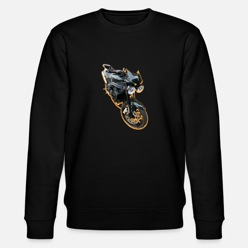 Speedy on Fire - Stanley/Stella Unisex Bio-Sweatshirt CHANGER  - Schwarz