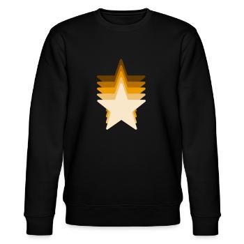 brown shooting star - Stanley/Stella CHANGER Unisex Organic Sweatshirt - black - Front - Nik (191cm) & Marisol (170cm)