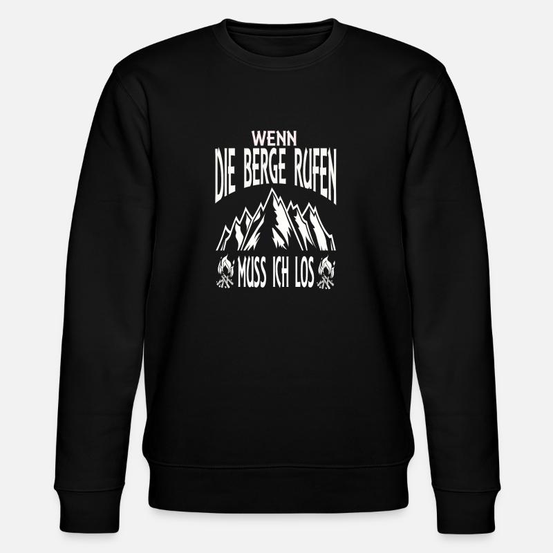 When the mountains call - Stanley/Stella CHANGER Unisex Organic Sweatshirt - black