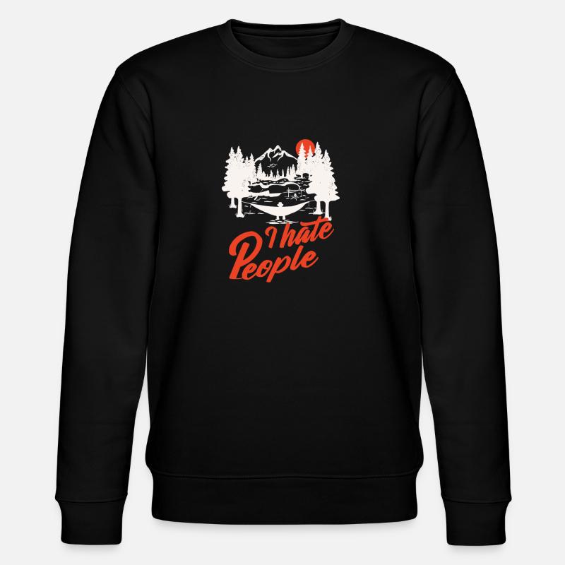 I hate People - Stanley/Stella Unisex Bio-Sweatshirt CHANGER  - Schwarz