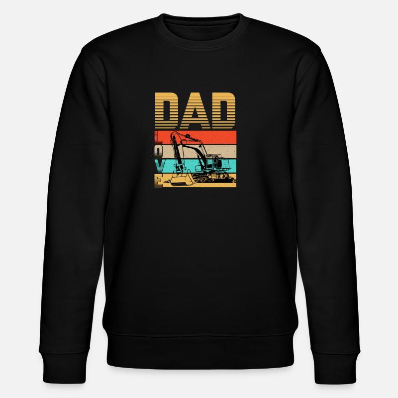 Bagger Papa Liebe - Stanley/Stella Unisex Bio-Sweatshirt CHANGER  - Schwarz