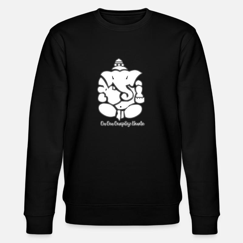 Ganesha mit Mantra - Stanley/Stella Unisex Bio-Sweatshirt CHANGER  - Schwarz