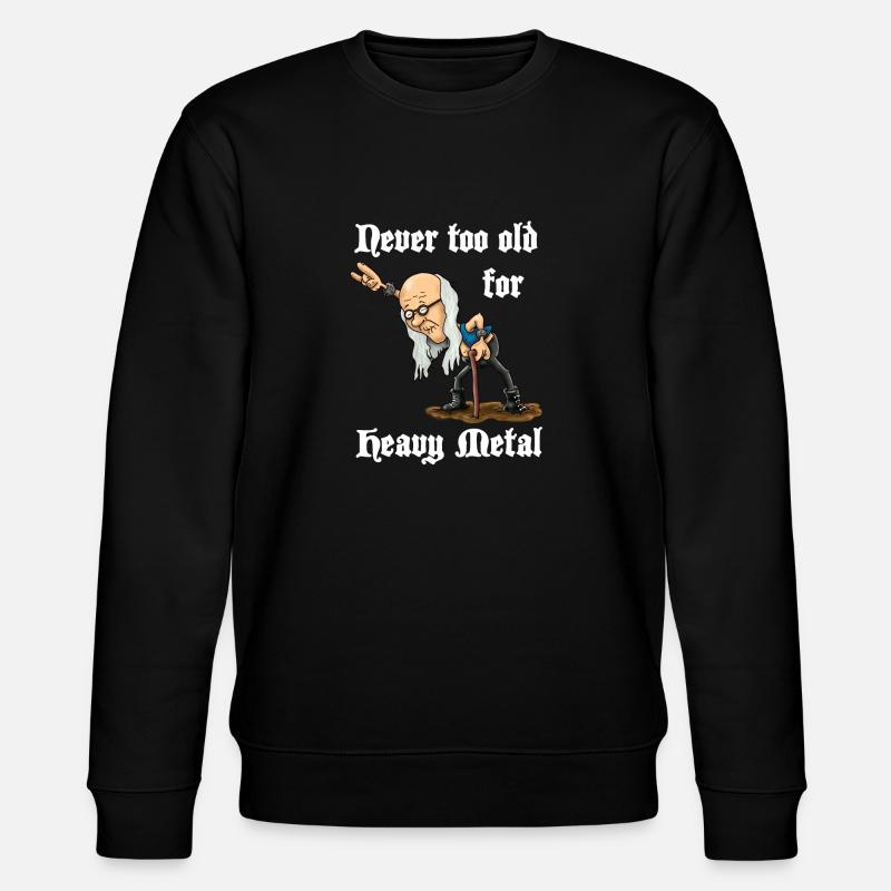 Heavy Metal Opa - Stanley/Stella Unisex Bio-Sweatshirt CHANGER  - Schwarz
