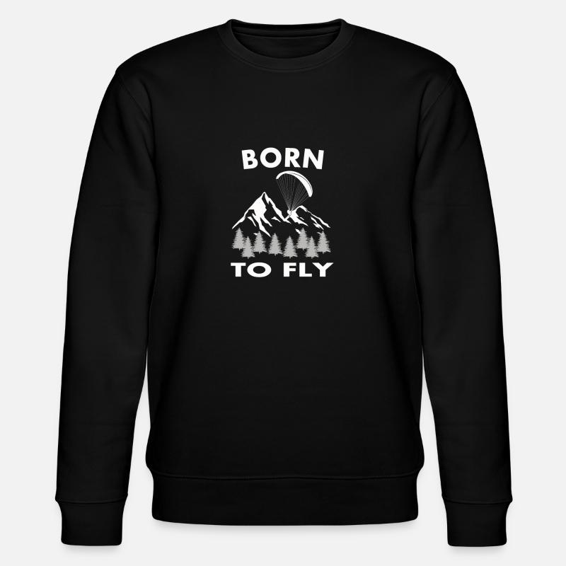 Born to Fly - Stanley/Stella CHANGER Unisex Organic Sweatshirt - black