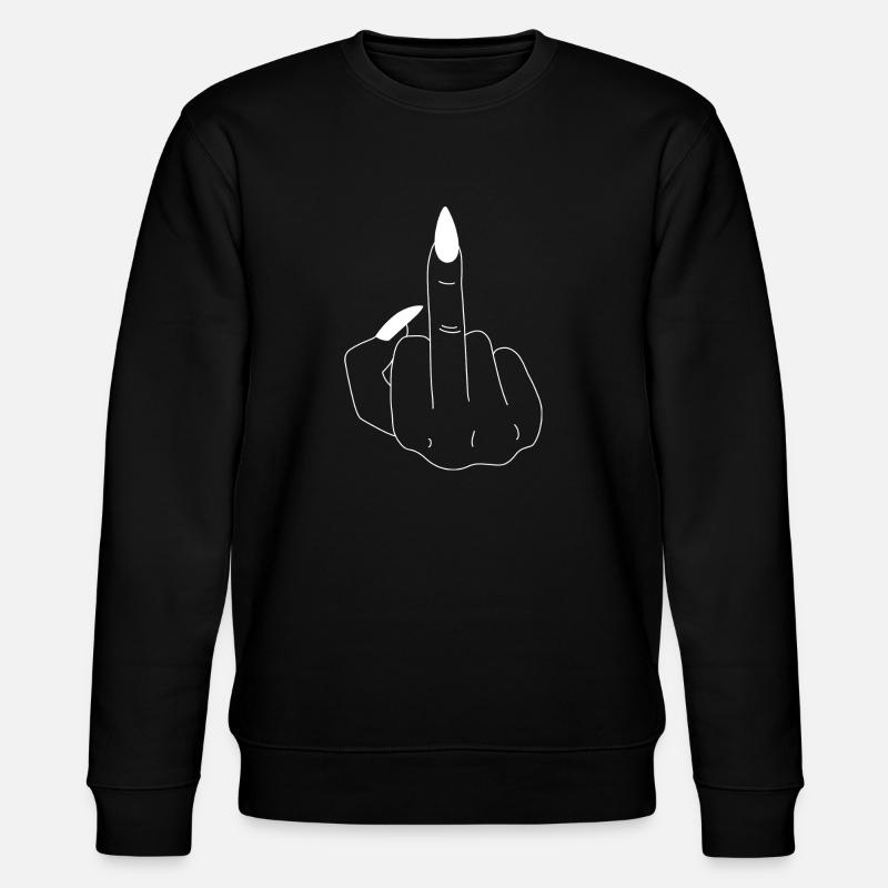 Mittelfinger – Love – Hand – Liebe - Stanley/Stella Unisex Bio-Sweatshirt CHANGER - Schwarz