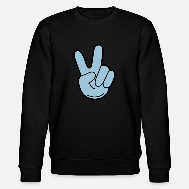 peace hand - Sweat bio CHANGER Stanley/Stella Unisexe - noir